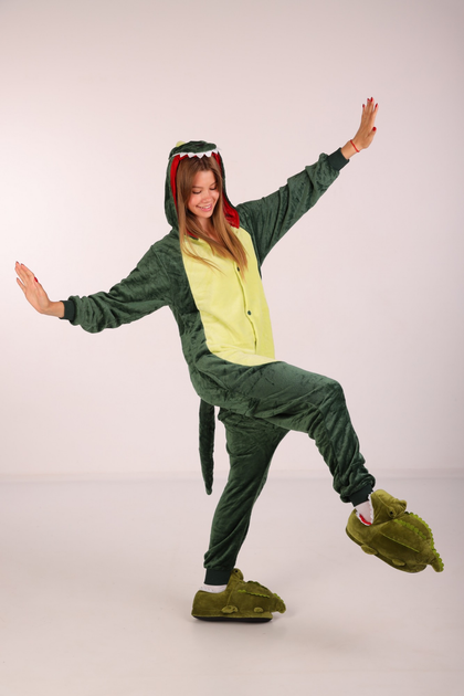 Пижама кигуруми Kigurumi Динозавр Дракон Зеленый L 165-175 см. (1023 ...