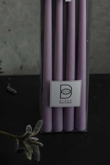 Свеча столовая высокая BBcandles 45 см 4шт светло-сиреневая "Lavender mist" - изображение 2