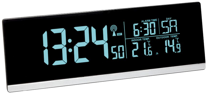 Акція на Настільний годинник з будильником TFA 60254801 Multi-Color від Rozetka