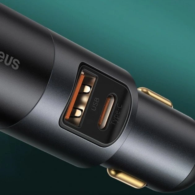 Автомобільний зарядний пристрій Baseus Share Together Fast Charge Car  Charger with Cigarette Lighter Port |1USB/1Type-C, 3A, 120W| (CCBT-C0G) –  фото, відгуки, характеристики в інтернет-магазині ROZETKA від продавця:  Perfetto