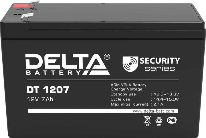 Аккумуляторная батарея Delta DT 1207 12V 7Ah AGM – фото, отзывы ...