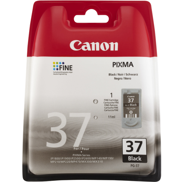 Картридж Canon для Pixma iP1800/iP1900/iP2600 PG-37Bk Black (2145B005 ...