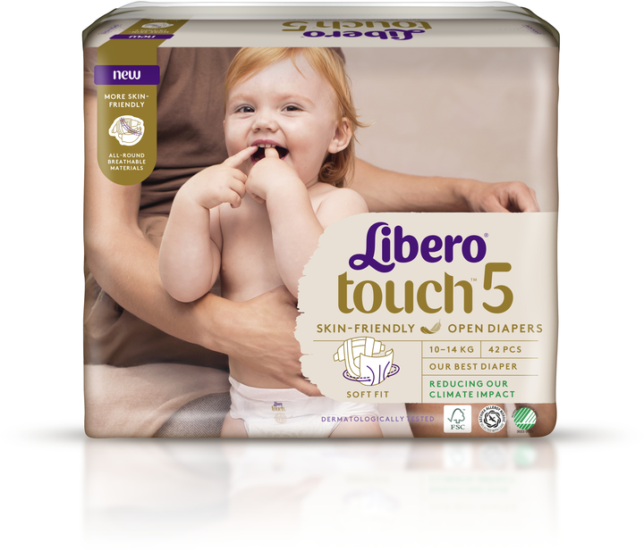 Подгузники Libero Либеро Touch 5 10-14 кг 42 шт одноразовые (7322541070971) - изображение 2