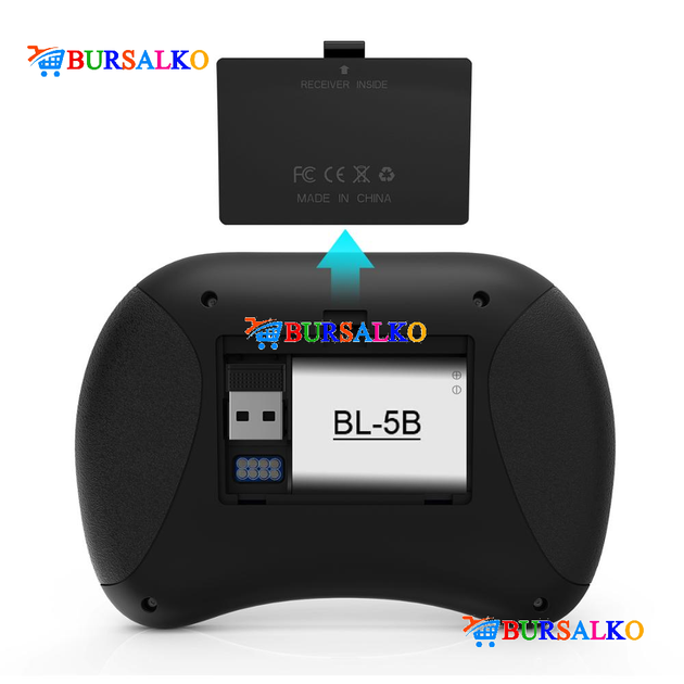 Бездротова клавіатура міні Riitek Rii mini X8+ NEW з мікрофоном тачпад російсько-англійська розкладка з підсвічуванням 8 кольорів (0556BS) - зображення 8