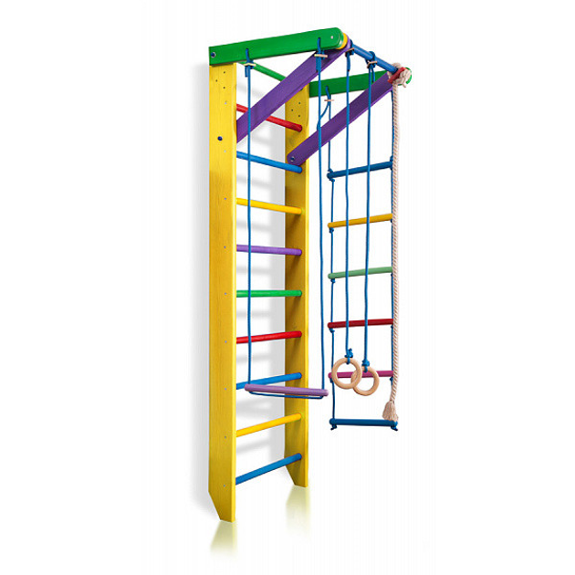 Детский спортивный игровой уголок Baby Sport SB Юнга Дерево Разноцветный 220х80 см (2-220) 