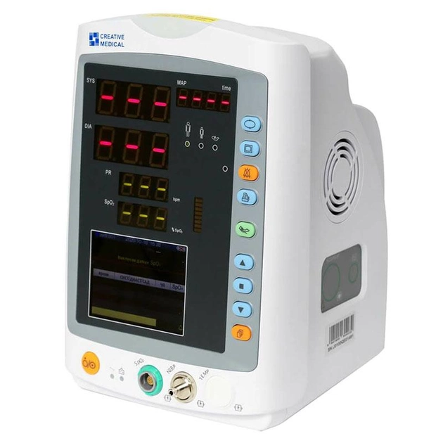 Монитор пациента прикроватный Creative Medical PC-900PRO датчики сатурации частоты пульса и артериального давления температуры (PC-900PRO) - зображення 1