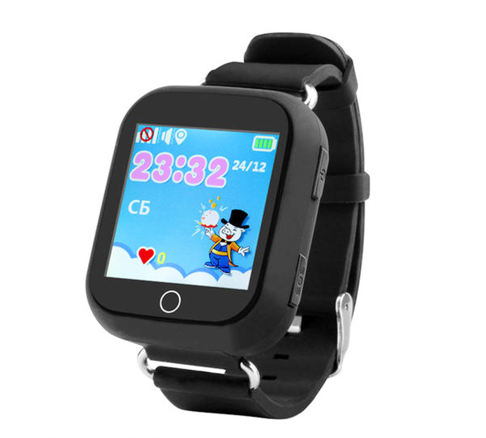 Детские умные смарт часы Smart Baby Watch Q100s с GPS трекером black - Фото 1 Детские умные смарт часы Smart Baby Watch Q100s с GPS трекером black - изображение 1