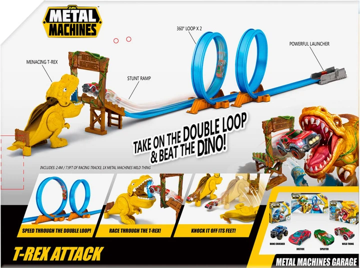 Автотрек Metal Machines Напад Тиранозавра Рекса (0845218018368) - зображення 20