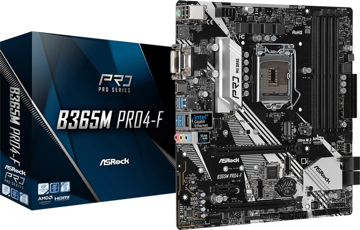 Материнская плата ASRock B365M Pro4-F (s1151, Intel B365, PCI-Ex16
