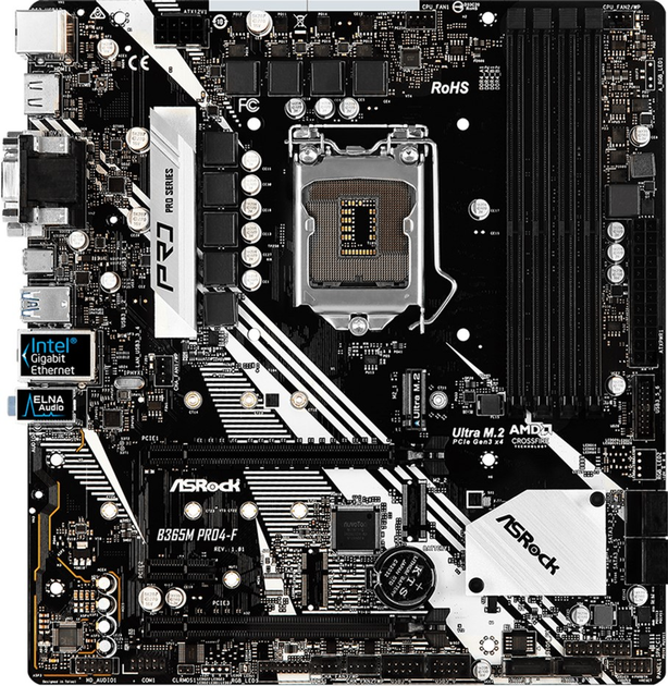 Материнская плата ASRock B365M Pro4-F (s1151, Intel B365, PCI-Ex16 ...