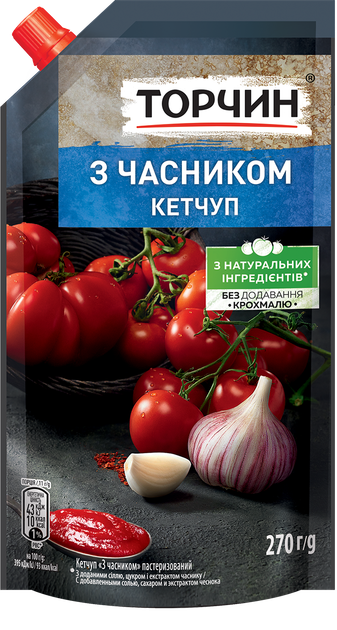 Упаковка кетчупа ТОРЧИН с Чесноком 270 г х 38 шт (7613036162395 ...