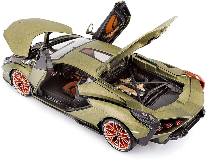 Автомодель Bburago Lamborghini Sian FKP 37 1:18 Зелена (4893993110469) - зображення 7