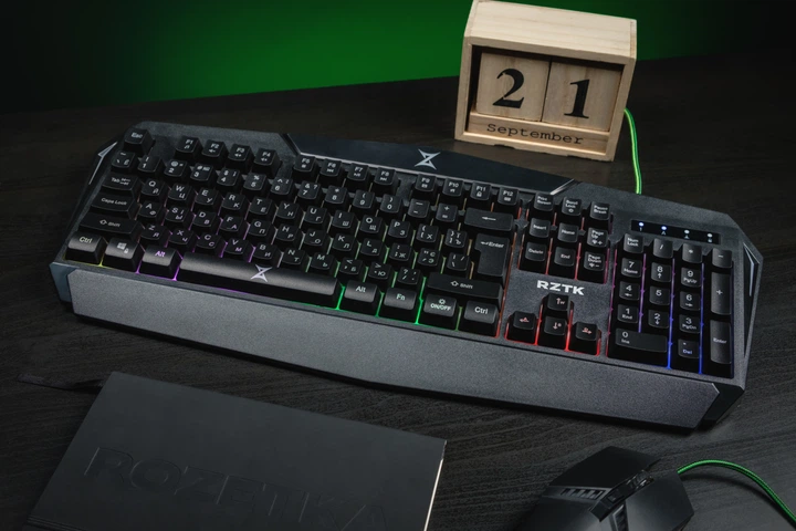 Клавиатура проводная RZTK KB 410 RGB USB – фото, отзывы