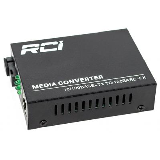 Медиаконвертер RCI 100M, 20km, SC, RJ45, Tx 1550nm, standart size metal case (RCI902W-FE-20-R). 47090 - изображение 1