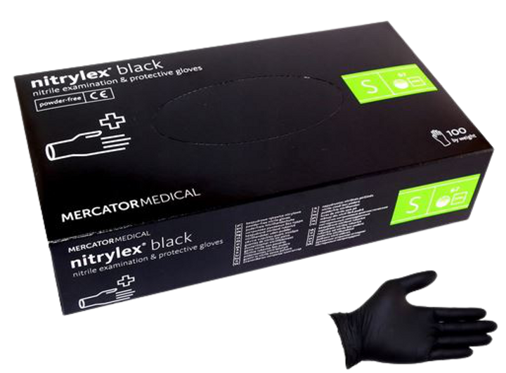 Перчатки нитриловые NITRYLEX BLACK нестерильные неопудренные (S) - зображення 2