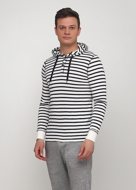 толстовка H&M L Белый 0187652_полоска_02 - изображение 1
