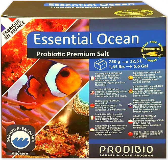 Соль для морских аквариумов Prodibio Essential Ocean 750 г ...