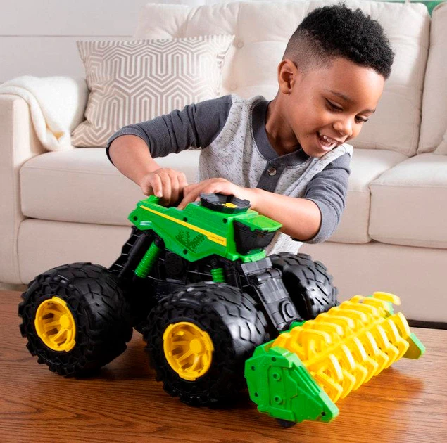 Іграшковий комбайн Tomy John Deere Monster Treads з молотаркою та великими колесами (0036881473299) - зображення 7