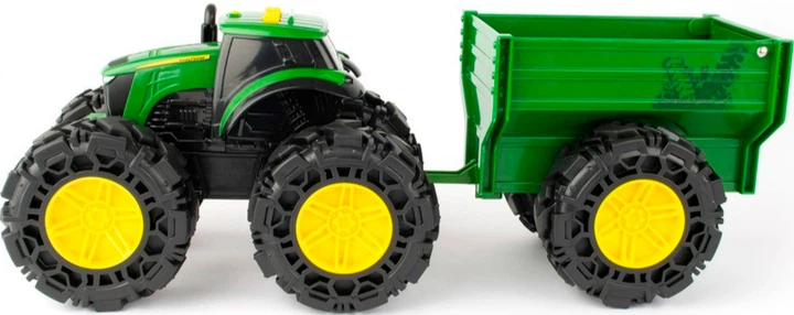 Іграшковий трактор Tomy John Deere Monster Treads з причепом і великими колесами (0036881473534) - зображення 4