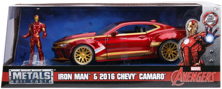 Metalowy samochód Jada "Marvel. Avengers" Chevy Camaro (2016) z figurką Iron Mana 1:24 (SBA253225003) - obraz 7