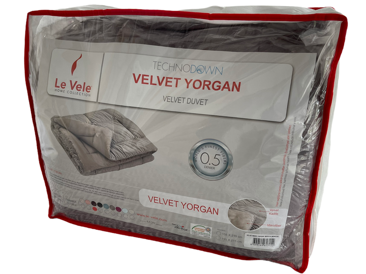 Oдеяло Le Vele Velvet Nano Murdum велюр нанофайбер 195х215 см Фиолетовое - изображение 5