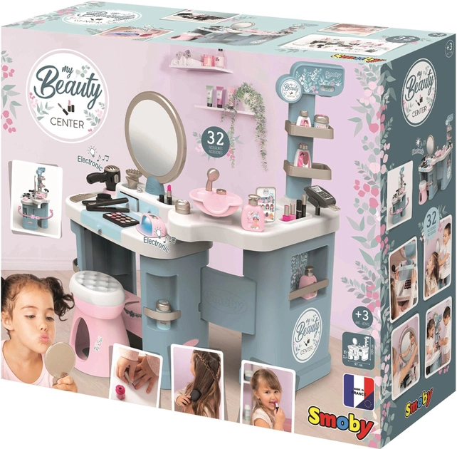 Ігровий набір Smoby Toys "Б'юті-салон" з набором косметики зі звуковими та світловими ефектами 32 аксесуари (320240) (3032163202400) - зображення 1
