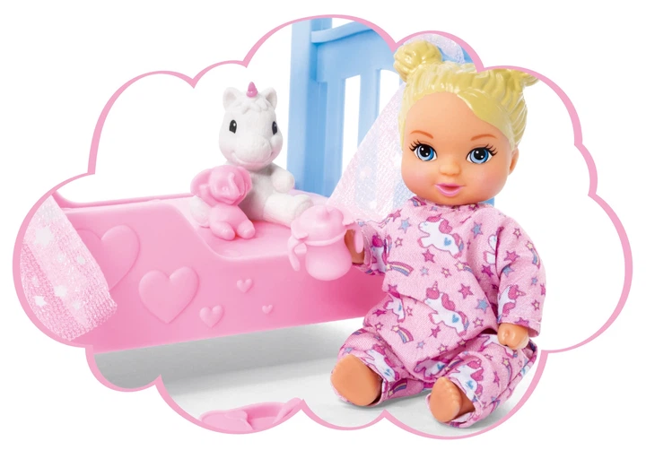 Ляльковий набір Simba Toys Штеффі Солодкі сни з дівчинкою і ліжечком світний у темряві (5733521) (4006592066178) - зображення 5