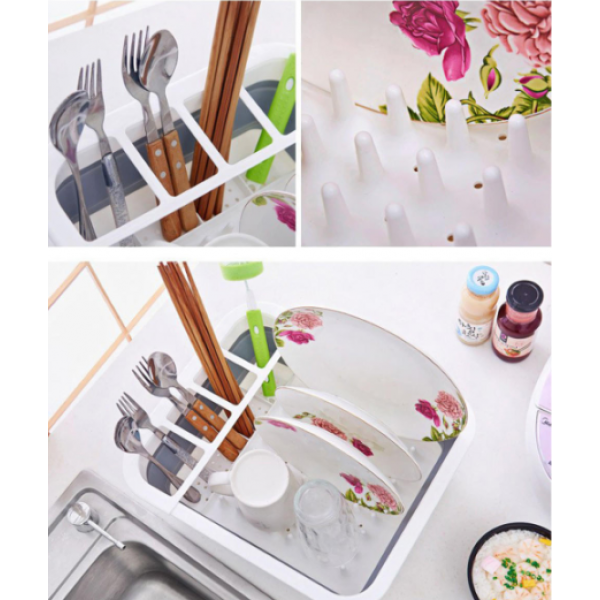 Раскладная сушилка - поддон для посуды KitchenCraft силиконовая - Фото 3 Раскладная сушилка - поддон для посуды KitchenCraft силиконовая - изображение 3