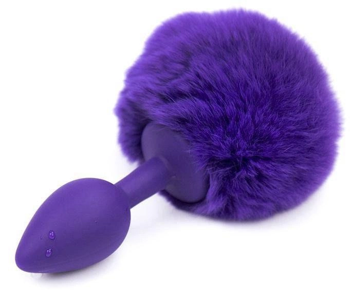 Анальная пробка Slash с круглым хвостиком Silicone Anus Plug, L цвет фиолетовый (20756807000000000) - изображение 1