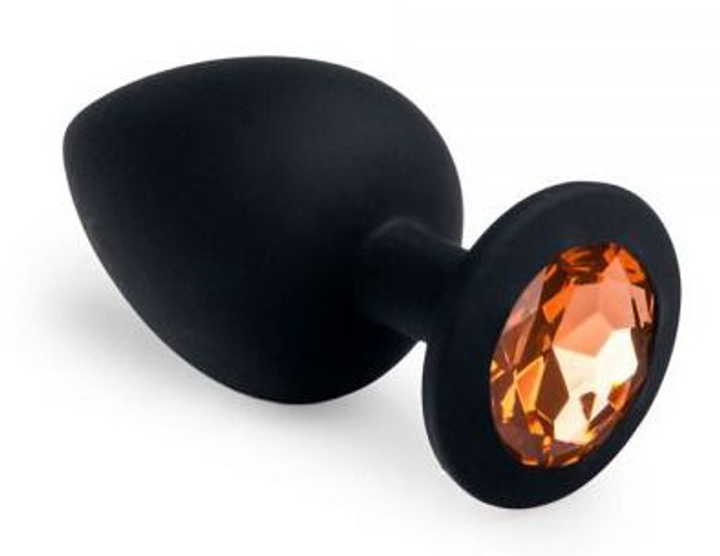 Силиконовая анальная пробка Slash Silicone, L цвет черный/оранжевый (20639739000000000) - изображение 1