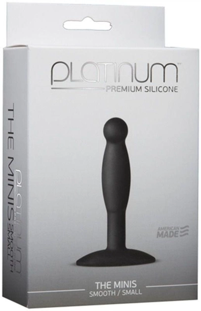 Анальна пробка Platinum Premium Silicone The Minis Smooth Small колір чорний (17585005000000000) - зображення 1