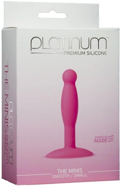 Анальная пробка Platinum Premium Silicone The Minis Smooth Small цвет розовый (17585016000000000) - изображение 2
