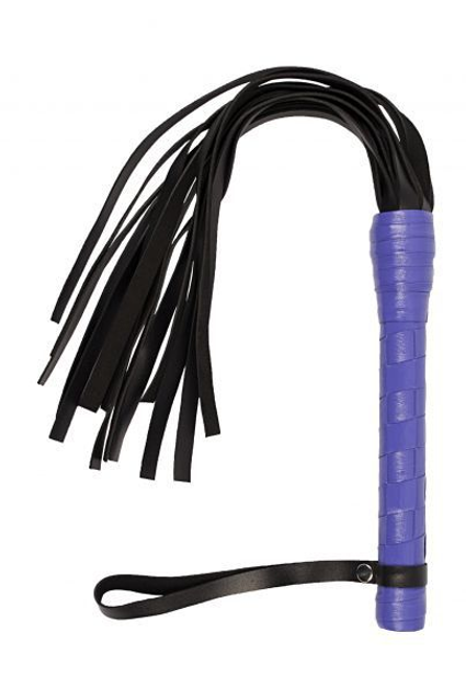 Батіг VIP Leather Flogger 14 хвостів колір чорно-фіолетовий (16675229000000000) - зображення 2
