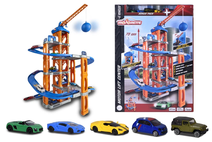 Zestaw do zabawy Majorette Auto centrum 5 poziomów 5 samochodów zmotoryzowana winda (2059987) (3467452062579) - obraz 2