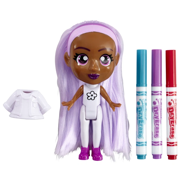 Zestaw dla kreatywności lalka Crayola Colourn Style Friends 918936/89393 Violet (8720077189393) - obraz 7