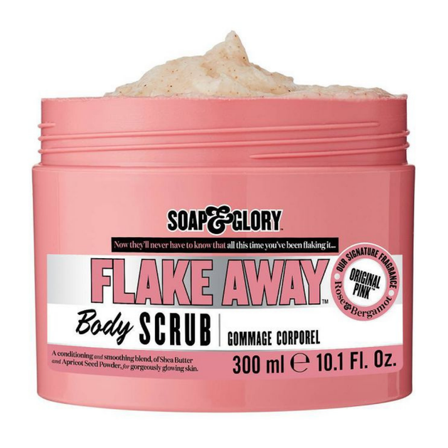 Скраб для тіла з морською сіллю, сахарозою і маслом ши Soap & Glory Flake Away Body Spa Polish 300 мл (5045096769344) - зображення 4