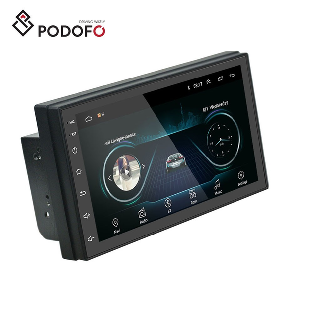 2 DIN Android 11 Магнитола Podofo A2222KT GPS /WiFI /Bluetooth 2Din С ...