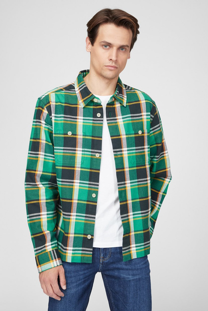 Мужская зеленая рубашка в клетку BOLD PLAID Gant XXL 3016774 от ...