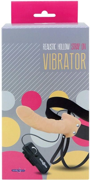 Страпон Realistic Hollow Strap On Vibrator 8 Inch (17623000000000000) - изображение 2