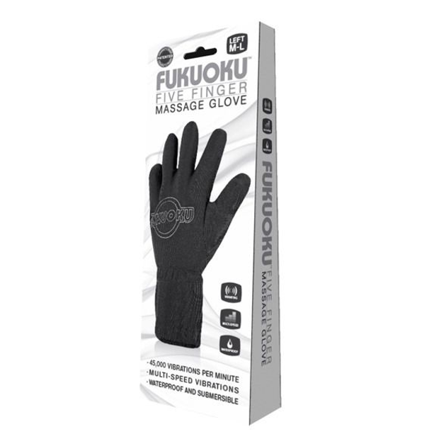 Вибро-перчатка для массажа DeeVa Fukuoku Five Finger, на левую руку, М-L (12602000000000000) - изображение 2