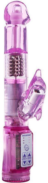 Фиолетовый вибратор с шариками и стимуляторам для клитора (02238000000000000) - изображение 1
