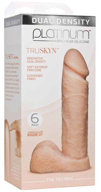 Фаллоимитатор Doc Johnson Platinum Truskyn The Tru Ride 6 Inch цвет телесный (19125026000000000) - изображение 3