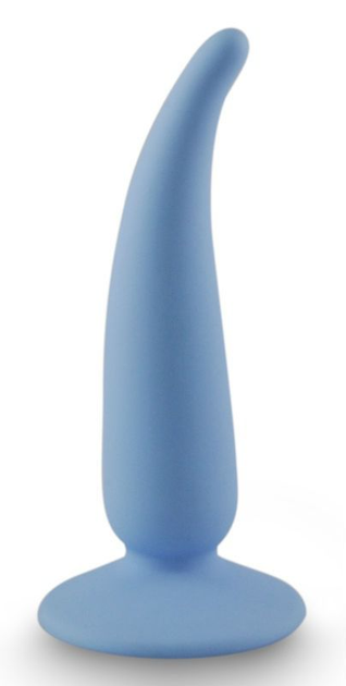 Анальная пробка Lovetoy Lure Me Curved Anal Plug цвет голубой (16871008000000000) - изображение 2