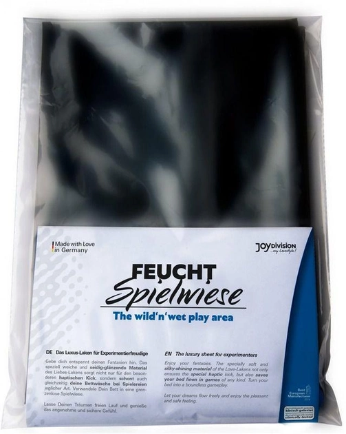 Непромокаємий простирадло Joy Division Feucht-Spielwiese Bettlaken, 180х260 см колір чорний (21488005000000000) - зображення 1