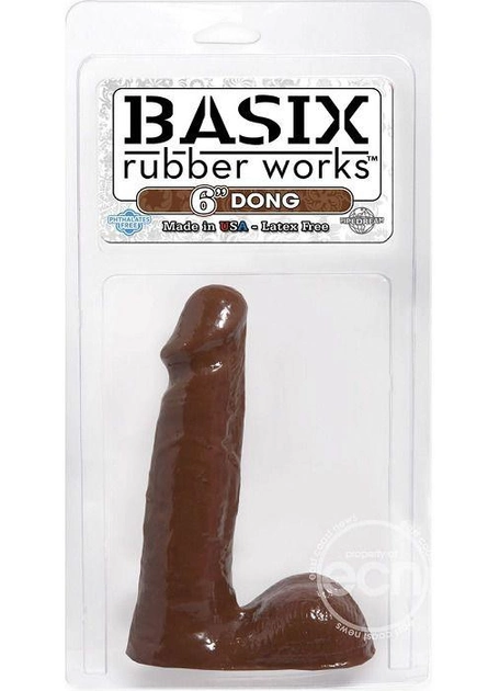 Фаллоимитатор Pipedream Basix Rubber Works , 15 см цвет коричневый (08802014000000000) - изображение 1