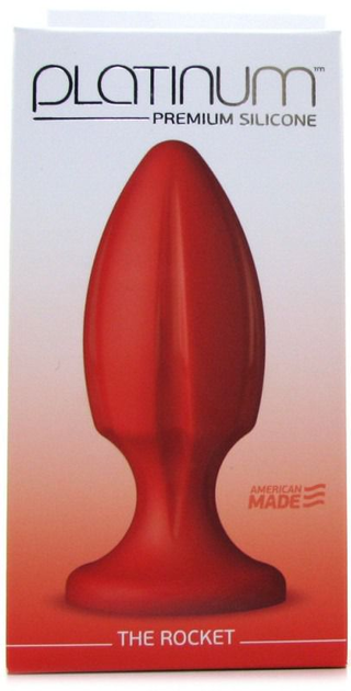 Анальна пробка Platinum Premium Silicone The Rocket колір червоний (16188015000000000) - зображення 2