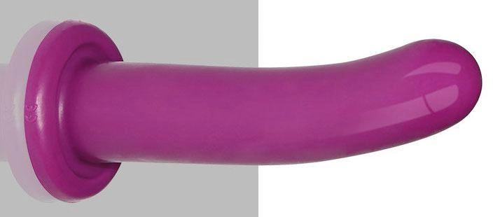 Гладкий фалоімітатор Lovetoy Silicone Holy Dong Medium колір фіолетовий (20854017000000000) - зображення 1