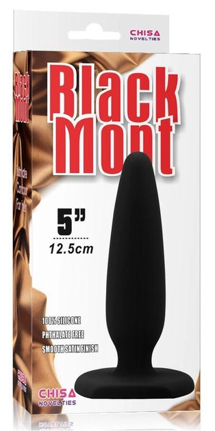 Анальна пробка Chisa Novelties Black Mont Silicone Plug XL (20737000000000000) - зображення 2