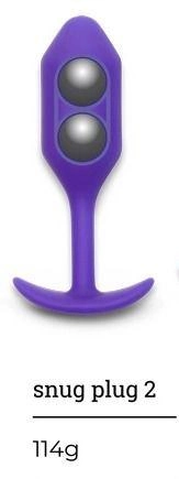 Профессиональная анальная пробка B-Vibe Snug Butt Plug 2 цвет фиолетовый (21792017000000000) - изображение 1
