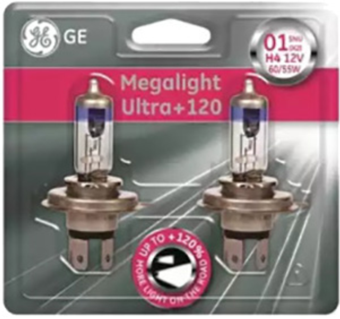 Автолампа General Electric 12V H4 60-55W комплект 2 шт (50440SNU-2B ...